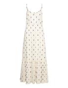 Unoll Maxi Dress Sl Maxikjole Festkjole Cream Lollys Laundry