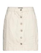 Denim Pencil Miniskirt Kort Skjørt Cream Lauren Ralph Lauren