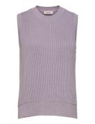 Luca Vest Vests Knitted Vests Purple Modström