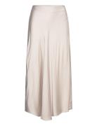 Skirts Light Woven Knelangt Skjørt Cream Esprit Casual