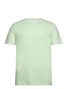 Mouliné O-Neck Tee S/S Tops T-shirts Short-sleeved Green Lindbergh