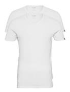 Puma Basic 2P V-Neck Tee Sport T-shirts Short-sleeved White PUMA