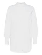 Lr-Isla Solid Tops Shirts Long-sleeved White Levete Room