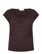 T-Shirt Tops T-shirts & Tops Short-sleeved Brown Rosemunde