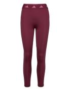 Tf 7/8 T Sport Running-training Tights Burgundy Adidas Performance