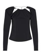 Jiagz Sl Blouse Tops T-shirts & Tops Long-sleeved Black Gestuz