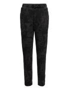 Trousers W Aop Bottoms Trousers Black Lindex