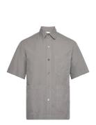 Short Sleeved Shirt Tops Shirts Short-sleeved Grey Garment Project