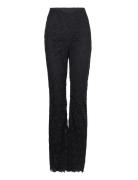 Crochet Pants Bottoms Trousers Flared Black By Ti Mo