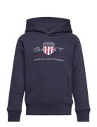 Archive Shield Hoodie Tops Sweat-shirts & Hoodies Hoodies Navy GANT