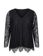 Mdindy, L/S, Blouse Tops Blouses Long-sleeved Black Zizzi