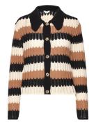 Objwasi L/S Knit Cardigan 131 Tops Knitwear Cardigans Brown Object