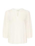 Kajollia Blouse Tops Blouses Long-sleeved White Kaffe