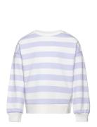 Striped Cotton-Blend Sweatshirt Tops Sweat-shirts & Hoodies Sweat-shir...