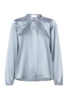 Lr-Dakota Tops Shirts Long-sleeved Blue Levete Room