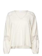 Lr-Fabienna Tops Blouses Long-sleeved Cream Levete Room