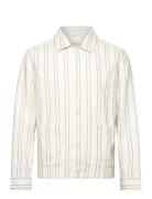 Striped Overshirt Tops Overshirts Cream GANT