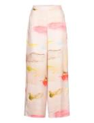 Boho Pants, Glow Bottoms Trousers Wide Leg Pink Papu