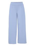 Ihkate Sus Long Wide Pa2 Bottoms Trousers Wide Leg Blue ICHI