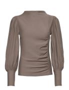 Rifagz Puff Blouse Tops Blouses Long-sleeved Grey Gestuz