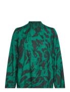 Kapollie Blouse Tops Blouses Long-sleeved Green Kaffe