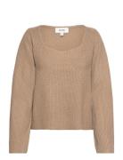 Vmginger Ls Knit Pullover Vma Tops Knitwear Jumpers Beige Vero Moda