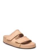 Furlo Stitch Nocciola Vacchetta Flate Sandaler Beige ATP Atelier