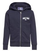 Jjcory Sweat Zip Hood Jnr Tops Sweat-shirts & Hoodies Hoodies Navy Jac...