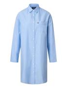 Icons Luna Organic Cotton Light Oxford Nightshirt Nattkjole Blue Lexin...