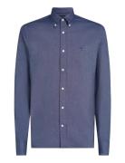 Solid Heritage Oxford Rf Shirt Tops Shirts Casual Blue Tommy Hilfiger