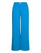 Ihkate Sus Long Wide Pa2 Bottoms Trousers Wide Leg Blue ICHI