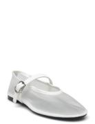 Mesh Ballet Flats With Strap And Buckle Ballerinasko Ballerinaer White...