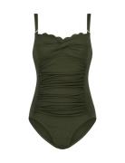 Scallop Ocean Bs O Badedrakt Badetøy Khaki Green Hunkemöller