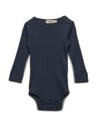 Plain Body Ls Bodies Long-sleeved Blue MarMar Copenhagen