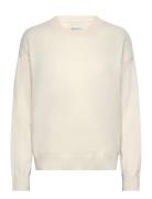 Superfine Lambswool C-Neck Tops Knitwear Jumpers Cream GANT