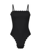 Scallop Bandeau Bs S Badedrakt Badetøy Black Hunkemöller