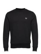 Crew Neck Sweatshirt Tops Sweat-shirts & Hoodies Sweat-shirts Black Fr...