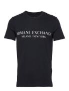 T-Shirt Tops T-shirts Short-sleeved Navy Armani Exchange