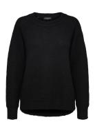 Slflulu Ls Knit O-Neck Noos Tops Knitwear Jumpers Black Selected Femme