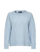 Slflulu Ls Knit O-Neck Noos Tops Knitwear Jumpers Blue Selected Femme