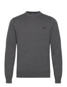 Classic C/N Jumper Tops Knitwear Round Necks Grey Fred Perry