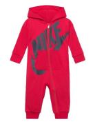 Nkn All Day Play Coverall Langermet Bodysuit Red Nike