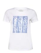 Rwavenue Ss T-Shirt Tops T-shirts & Tops Short-sleeved White Rosemunde