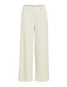 Objlisa Wide Pant Bottoms Trousers Wide Leg Cream Object