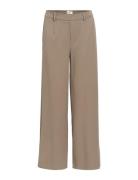 Objlisa Wide Pant Bottoms Trousers Wide Leg Brown Object