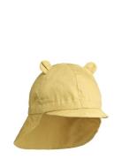 Gorm Linen Sun Hat Solhatt Yellow Liewood