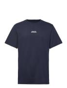 Cohen Brushed Tee Ss Tops T-shirts Short-sleeved Blue Clean Cut Copenh...