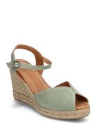 Espadrilles Sandal Med Hæl Espadrilles Green Billi Bi