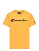 Crewneck T-Shirt Sport T-shirts Short-sleeved Yellow Champion