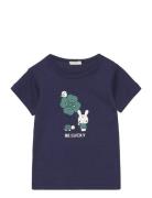 T-Shirt Tops T-shirts Short-sleeved Navy United Colors Of Benetton